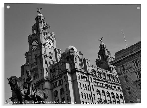 Royal Liver Building Liverpool Acrylic by Sandra Buchanan
