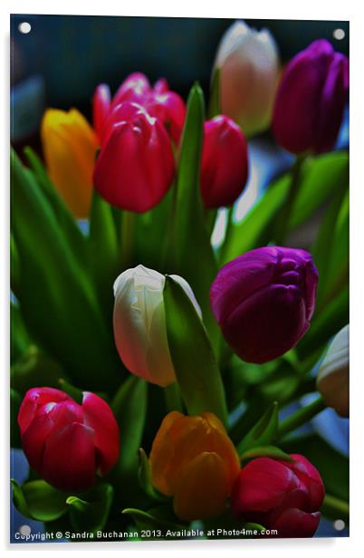 Springtime Bouquet Acrylic by Sandra Buchanan