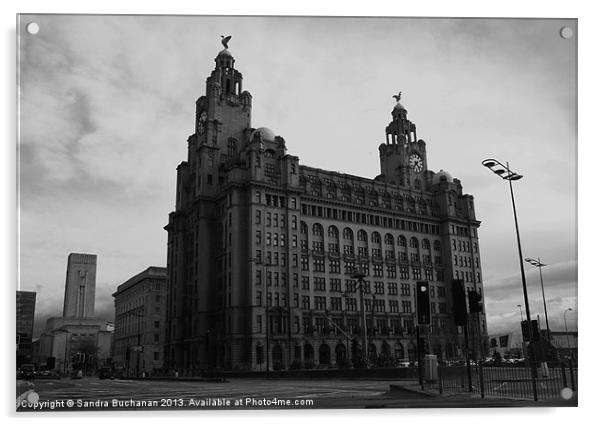 Liverpool Royal Liver Building Acrylic by Sandra Buchanan