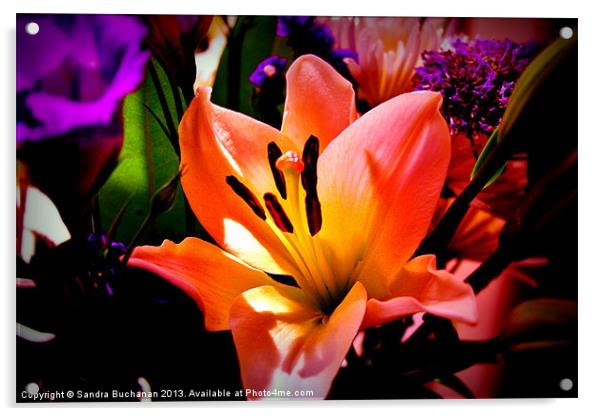 Floral Bouquet Acrylic by Sandra Buchanan
