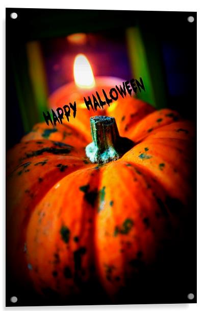 Happy Halloween Acrylic by Sandra Buchanan