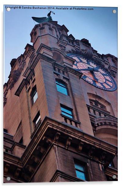 Liverpool Royal Liver Building Acrylic by Sandra Buchanan