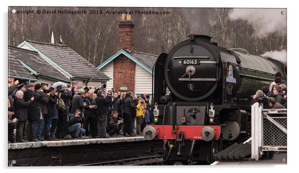 Admiring Tornado at Grosmont  Acrylic by David Hollingworth