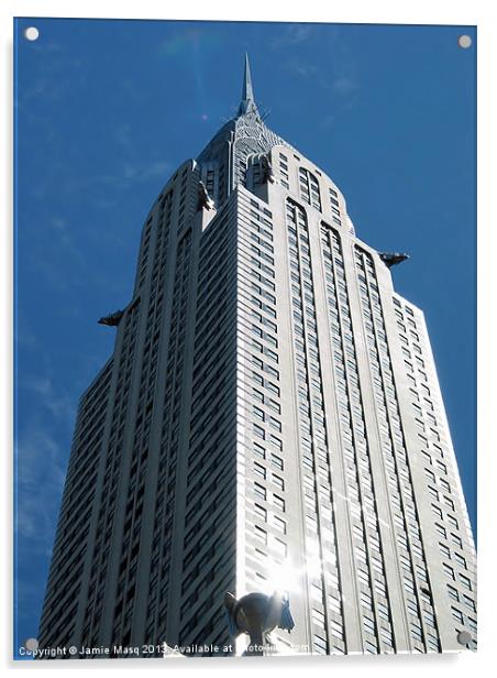 Glistening Chrysler Building Acrylic by Anna Lewis