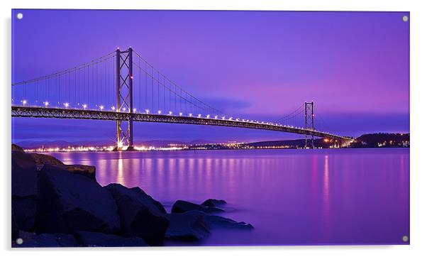 Forth Road bridge Acrylic by Don Alexander Lumsden