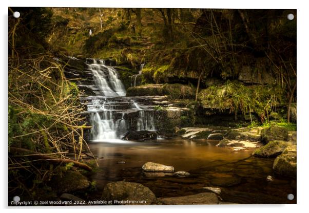 Waterfall Brecon Beacons IIII Acrylic by Joel Woodward