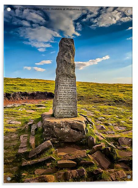 Little Tommy Jones Obelisk Brecon Beacons Acrylic by Joel Woodward