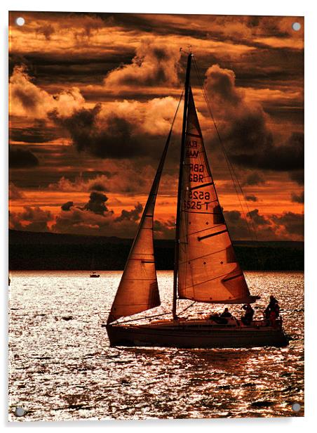 Red Sails in the Sunset Acrylic by