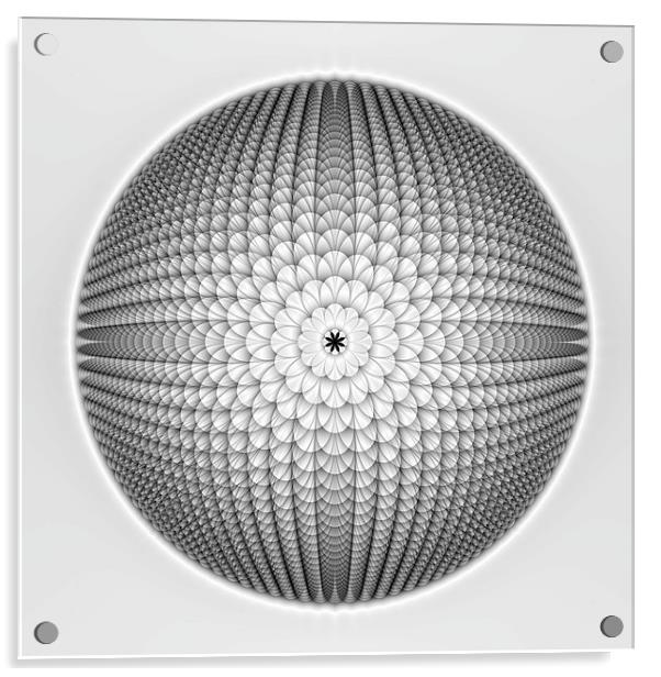 Monochrome Sphere Acrylic by Colin Forrest