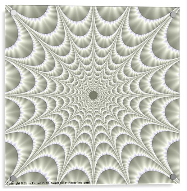 Quilted Web in White Acrylic by Colin Forrest