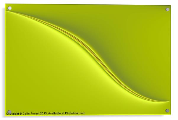 Nematode  in Yellow and Green Acrylic by Colin Forrest