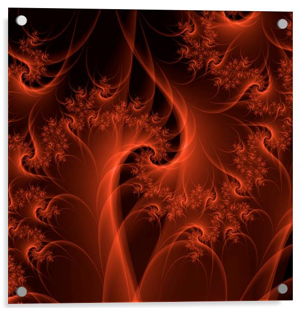 Burning Orange Twist Acrylic by Colin Forrest