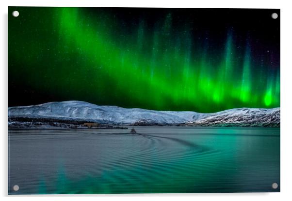 The Northern Lights of Norway Acrylic by Dave Hudspeth Landscape Photography