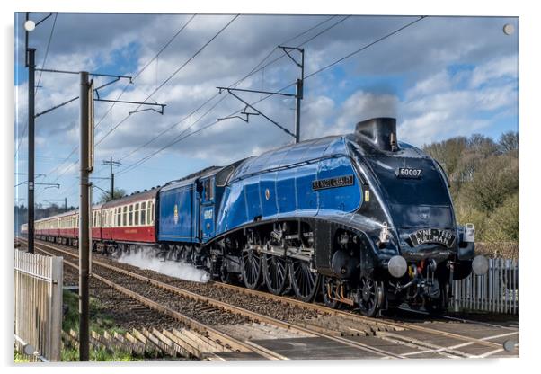 60007 Sir Nigel Gresley Steam Engine Acrylic by Dave Hudspeth Landscape Photography