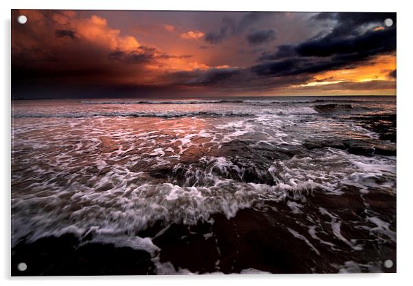 North Sea Sunrise Acrylic by Dave Hudspeth Landscape Photography