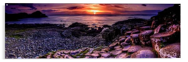 The Giants Causeway, Pamoramic Acrylic by Dave Hudspeth Landscape Photography