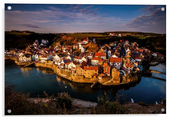  Staithes at Dawn Acrylic by Dave Hudspeth Landscape Photography