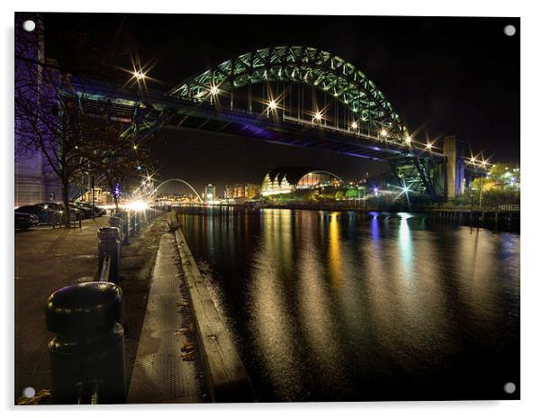  The Tyne Bridge, Newcastle Acrylic by Dave Hudspeth Landscape Photography
