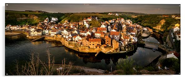 Staithes Dawn Panoramic Acrylic by Dave Hudspeth Landscape Photography