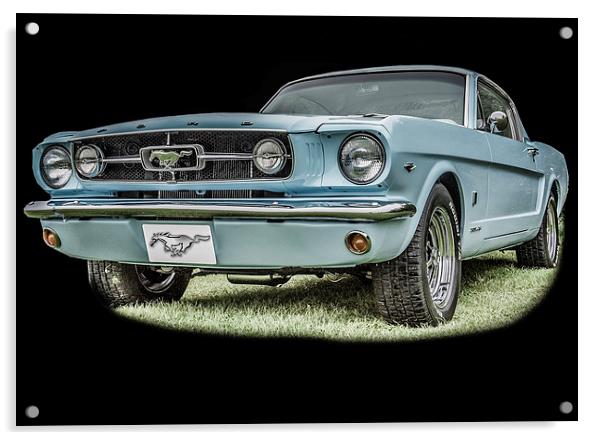 The Classic Ford Mustang Acrylic by Dave Hudspeth Landscape Photography