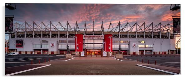 The Riverside Stadium, Middlesbrough Acrylic by Dave Hudspeth Landscape Photography