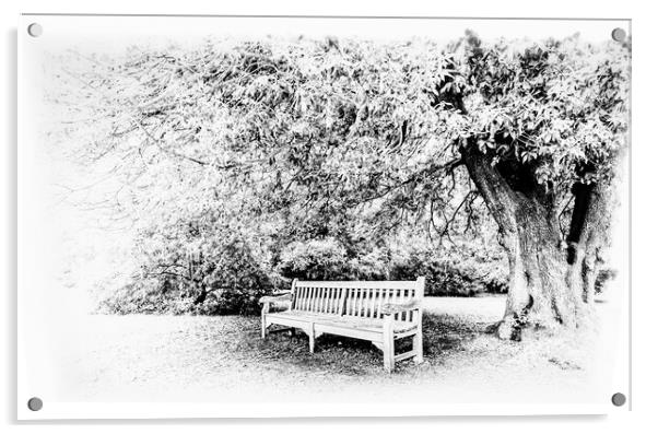 Rest under the tree mono Acrylic by Ian Johnston  LRPS