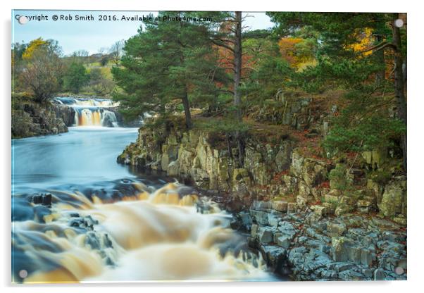 Low Force Waterfall in Upper Teesdale Acrylic by Rob Smith