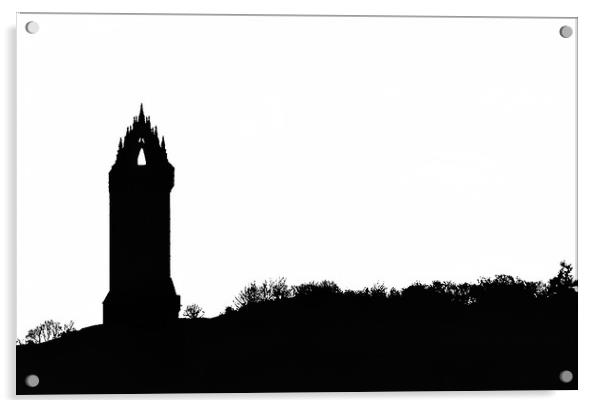 Wallace Monument Scotland Acrylic by mary stevenson