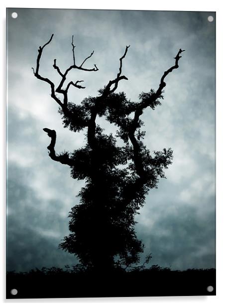 Goth Tree Acrylic by Mary Lane