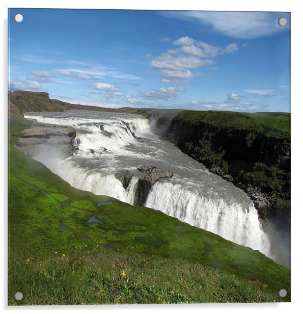 Gulfoss Acrylic by Mary Lane