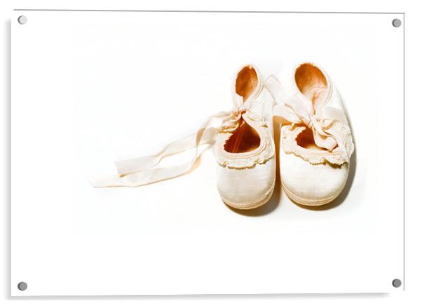 Baby Shoes Acrylic by Mary Lane