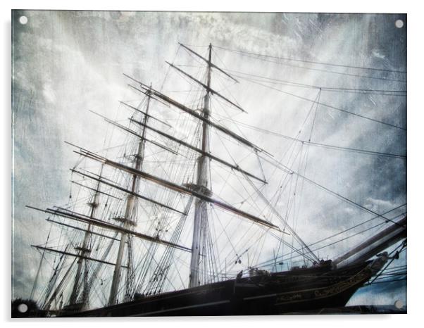 Tall Ship Acrylic by Mary Lane