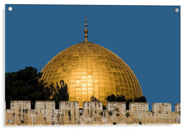 Dome of the Rock Acrylic by Mary Lane