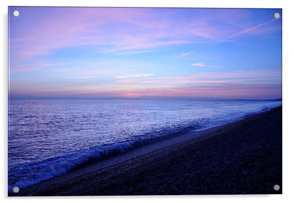  Sunset in Weymouth Acrylic by Joanna Kulawiak