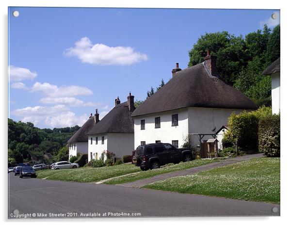 Village Thatch Acrylic by Mike Streeter