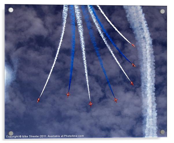 Red Arrows Acrylic by Mike Streeter