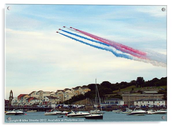 Arrows over Swanage Acrylic by Mike Streeter