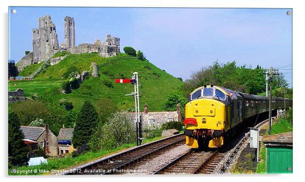 Diesel Into Corfe Acrylic by Mike Streeter