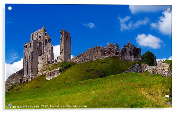 Corfe Castle Acrylic by Mike Streeter