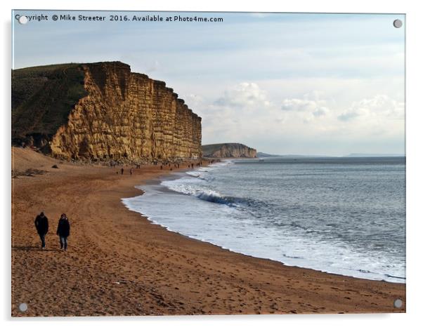 East Cliff, West Bay Acrylic by Mike Streeter