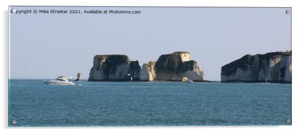 Old Harry Rocks Acrylic by Mike Streeter