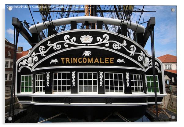  The Trincomalee Frigate Acrylic by Marie Castagnoli