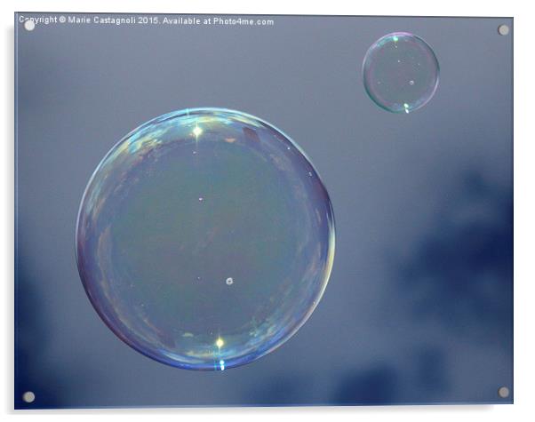 Floating Liquid Bubbles Acrylic by Marie Castagnoli