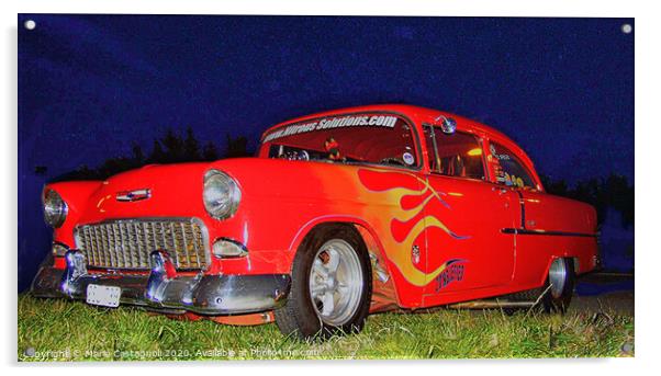 Hot Fiery Ford  Acrylic by Marie Castagnoli