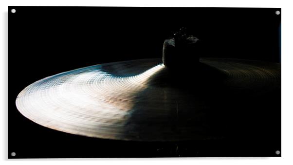 Cymbal Silhouette Acrylic by James Combe