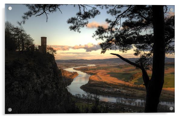 Kinnoull Hill, Perth - sunset Acrylic by Ian Potter