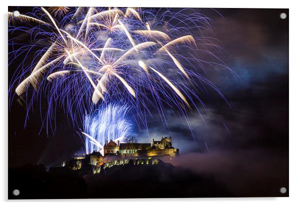 Stirling Castle Celebrations Acrylic by Ian Potter