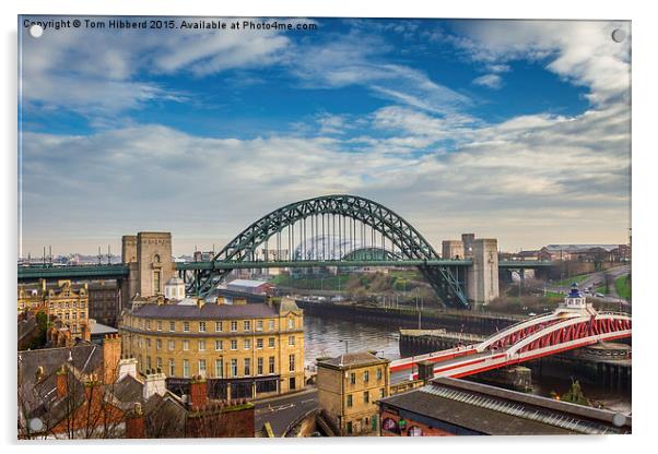  Tyne Bridges Acrylic by Tom Hibberd