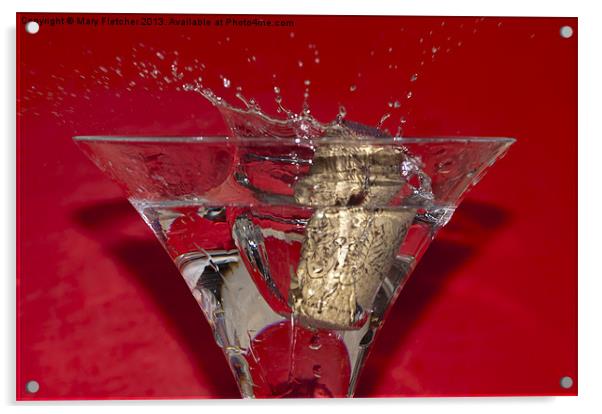 Cork Splash! Acrylic by Mary Fletcher
