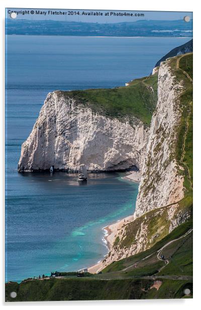 Jurassic Coast, Dorset Acrylic by Mary Fletcher